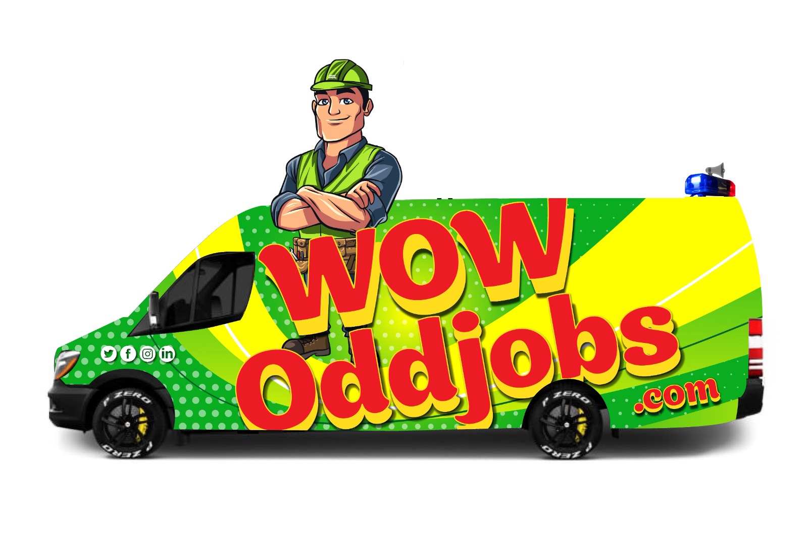 Branded WowOddJobs Ford Transit work van