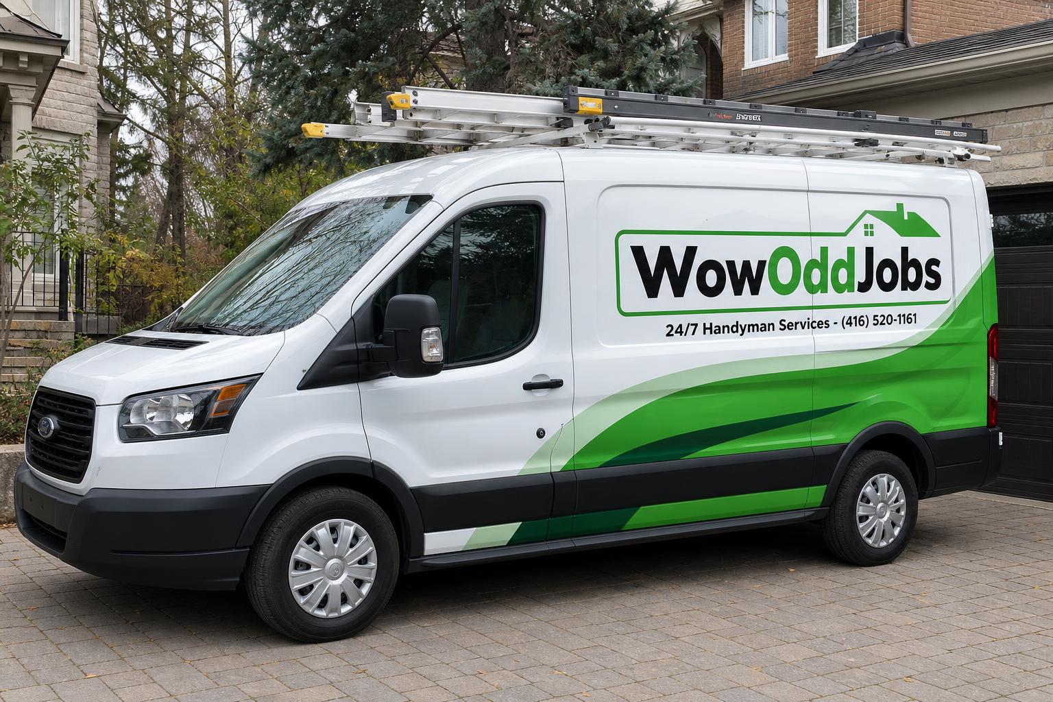 Branded WowOddJobs Ford Transit work van